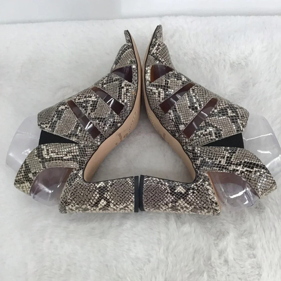 Corso Como Madelina Open Toe Reptile Print Block Heel Slingback NWOT Size 9 - Picture 6 of 10